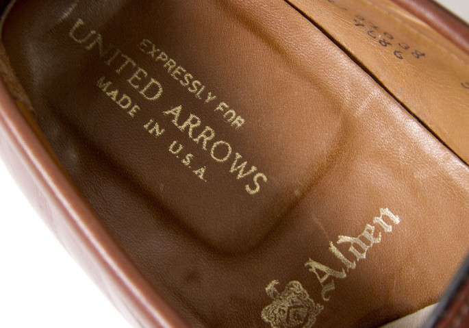 FINAL PRICE) ALDEN UNITED ARROWS Leather loafers Brown US About 