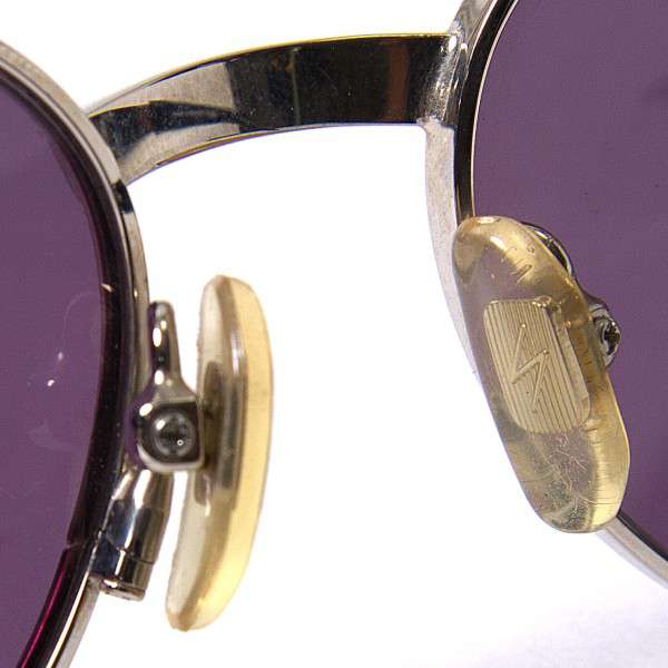 ヨウジヤマモトyohji yamamoto デザインサングラス レンズ紫 シルバー
