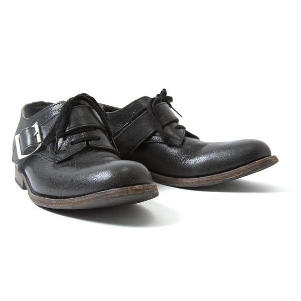 タオコムデギャルソンtao COMME des GARCONS ベルト紐革靴 黒S（24位)