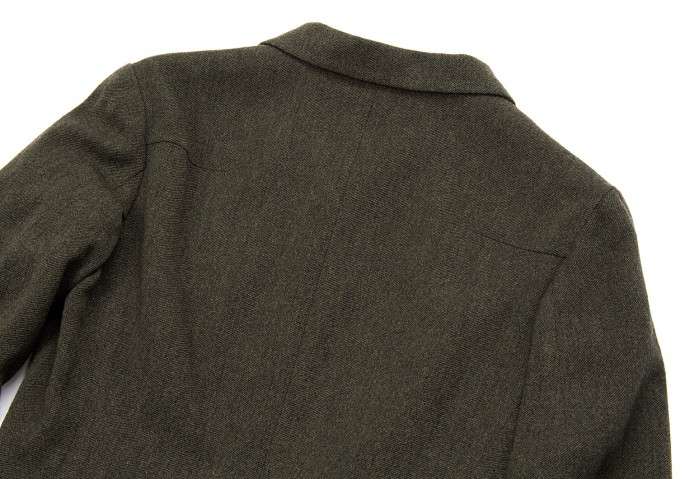 SALE) Y's Cotton wool short swallowtail jacket Khaki 2 | PLAYFUL