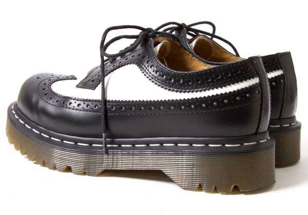 Dr.Martens Wing chip leather shoes Black&White UK4 | PLAYFUL