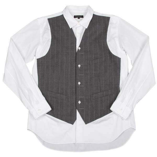 COMME des GARCONS HOMME PLUS Vest docking shirt White S | PLAYFUL