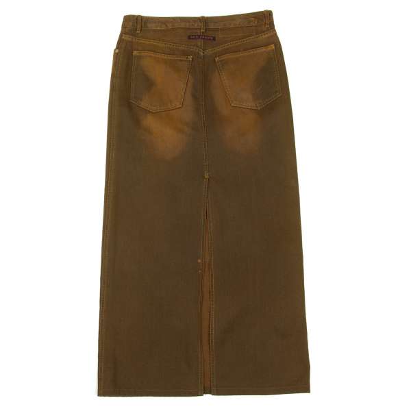 brown jean skirt