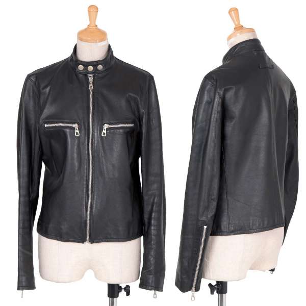 Jean Paul GAULTIER FEMME Lamb leather Jacket Black 40 | PLAYFUL