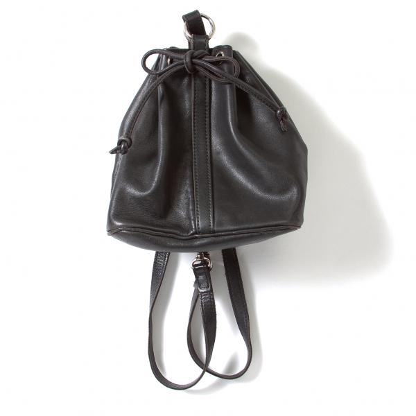 tricot COMME des GARCONS Leather purse backpack Black | PLAYFUL