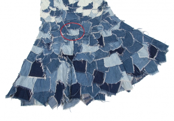 KEITA MARUYAMA denim patchwork Skirt Indigo 1 | PLAYFUL
