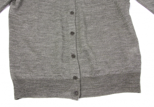 MARGARET HOWELL Linen Silk Cardigan Grey 2 | PLAYFUL