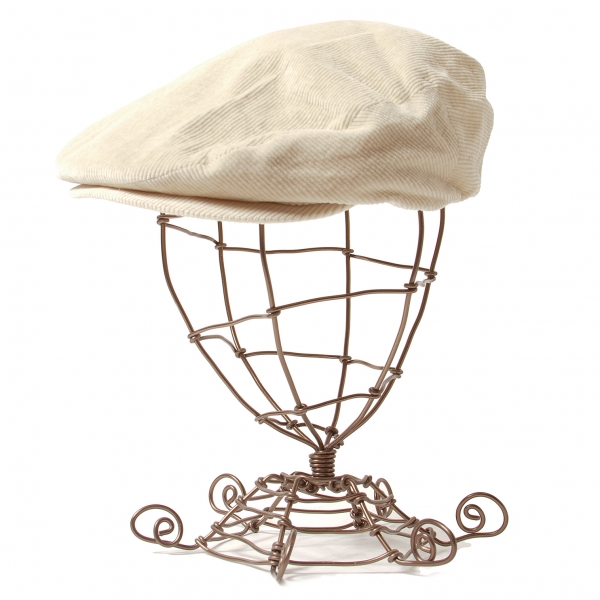 パパスPapas 綿カシミヤコーデュロイストレッチハンチング帽