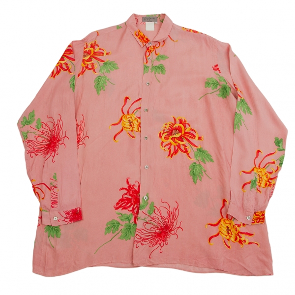 Yohji Yamamoto POUR HOMME Flower Shirt Pink M | PLAYFUL