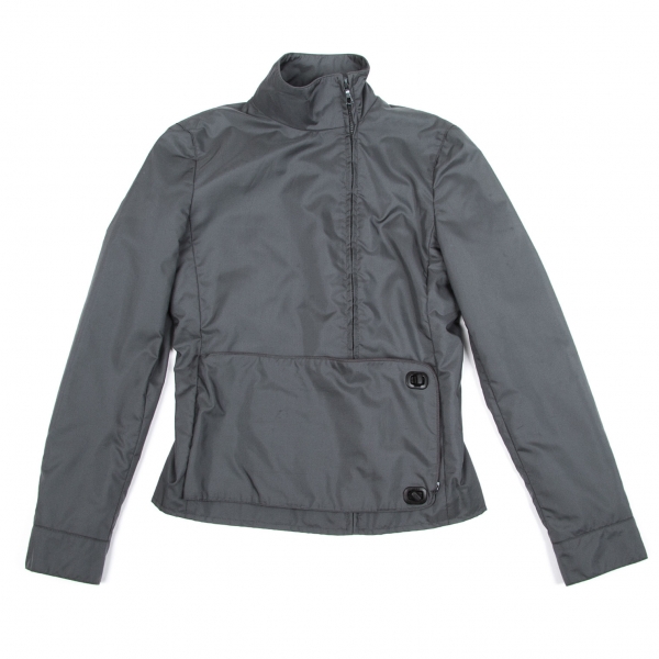 miumiu Nylon Pocket Design Jacket Grey 38 | PLAYFUL