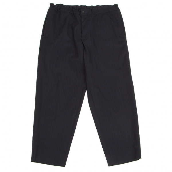 (SALE) COMME des GARCONS HOMME Wool Strip Pants (Trousers) Navy S | PLAYFUL