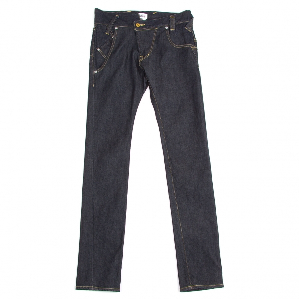 (SALE) GANRYU Switching Design Jeans Indigo S | PLAYFUL
