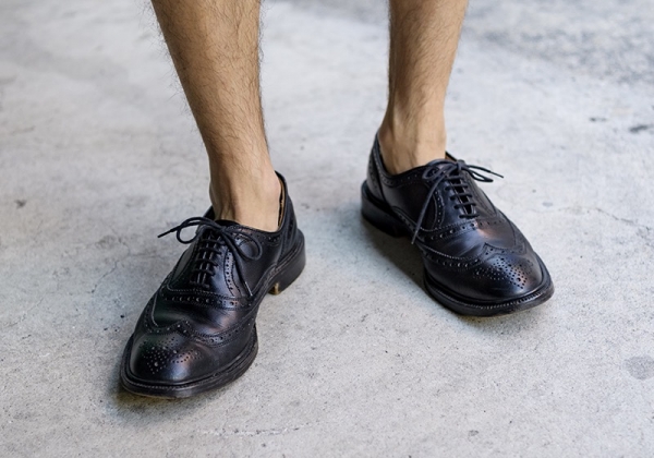 SALE) COMME des GARCONS HOMME PLUS Wing tip Shoes Black US 8.5 