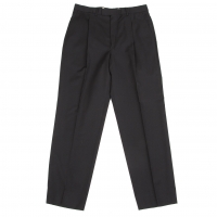  (SALE) GUCCI Wool Tuck Pants (Trousers) Black M-L