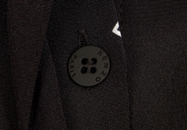 H&M KENZO Long Sleeve Silk Shirt Black 36 | PLAYFUL