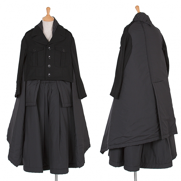 COMME des GARCONS Pea Jacket Docking Coat & Padding Quilting Flare