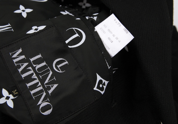 ルナマティーノLUNA MATTINO ゴシック刺繍スナップボタンジャケット 黒M