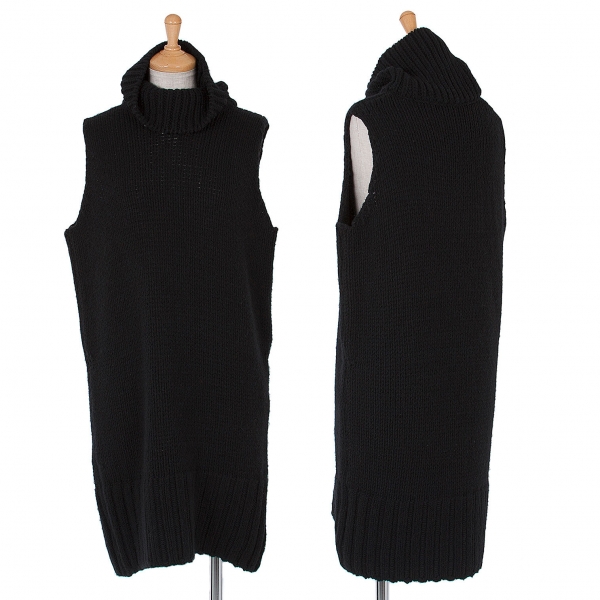 black high neck vest