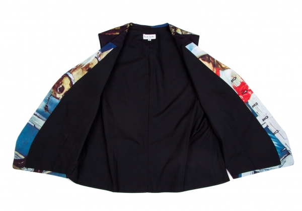 Paul Smith Classic Print Vest (Waistcoat) Black,Multi-Color F