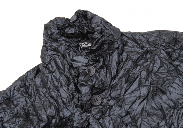 ISSEY MIYAKE PERMANENTE Wrinkle processing Coat Black About M