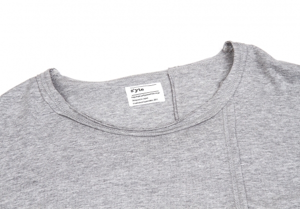 s'yte Yohji Yamamoto Asymmetry cutting off T Shirt Grey M | PLAYFUL