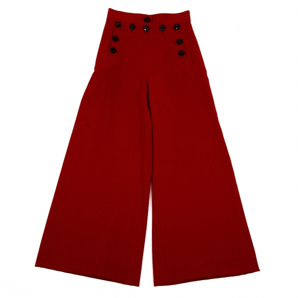 Jean-Paul GAULTIER CLASSIQUE Wide Marine Pants (Trousers) Red 40