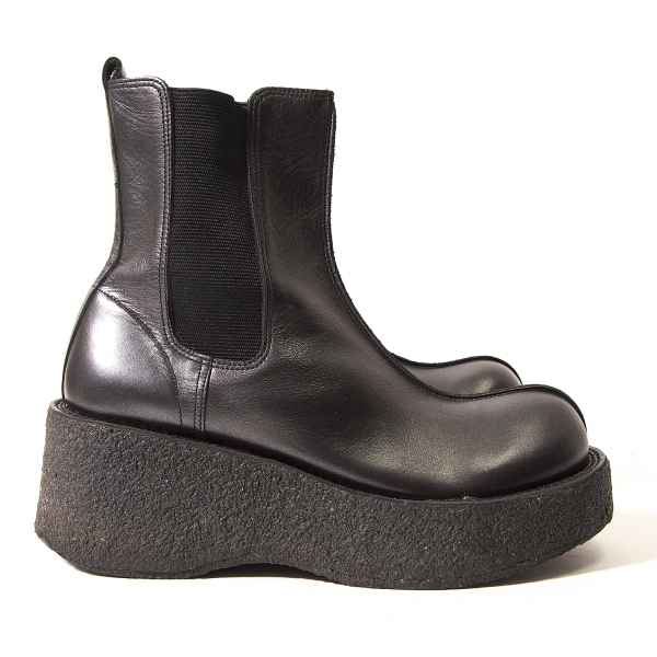 Jean-Paul GAULTIER Rubber Sole Side Gore Boots Black US About 6.5