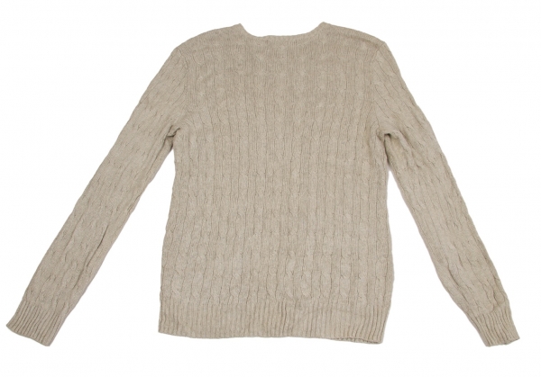 POLO RALPH LAUREN Silk Knit Sweater (Jumper) Beige L | PLAYFUL