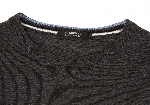 BURBERRY BLACK LABEL Knit Sweater (Jumper) Charcoal 3 | PLAYFUL