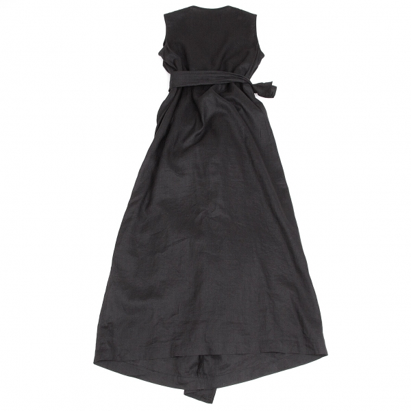 tricot COMME des GARCONS Linen Design Dress Black S-M | PLAYFUL