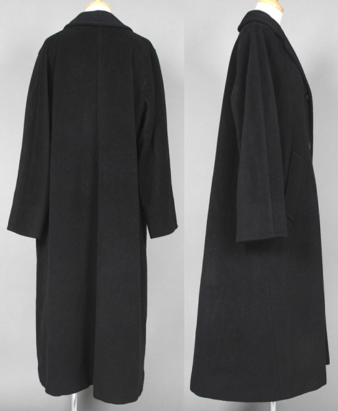 マックスマーラ MaxMara カシミヤ混ウールコート 黒36