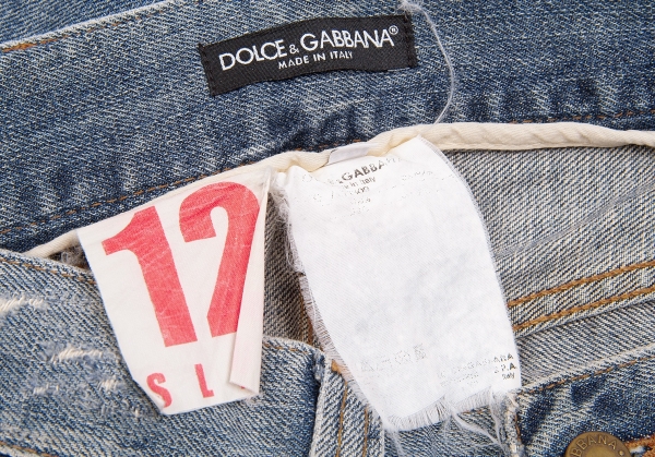 DOLCE & GABBANA 12slim Damaged Denim Jeans Indigo 44 | PLAYFUL