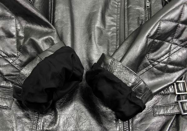 COMPTOIR DES COTONNIERS Quilt Padding Leather Jacket Silver 40 
