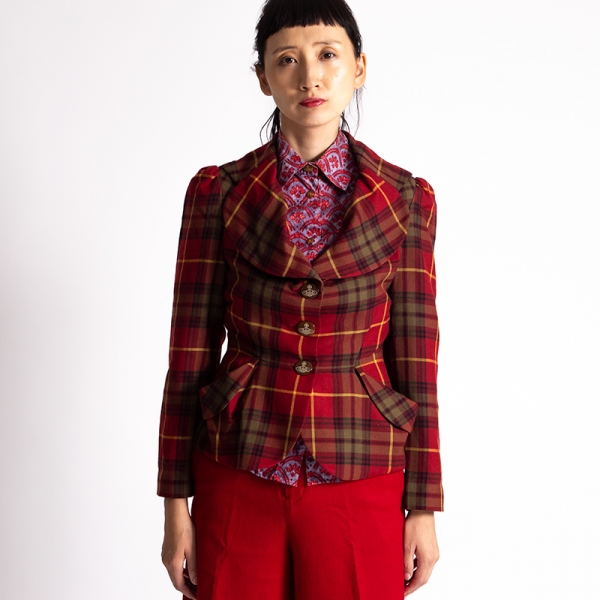 Vivienne Westwood Plaids Wool Jacket Red 3 | PLAYFUL