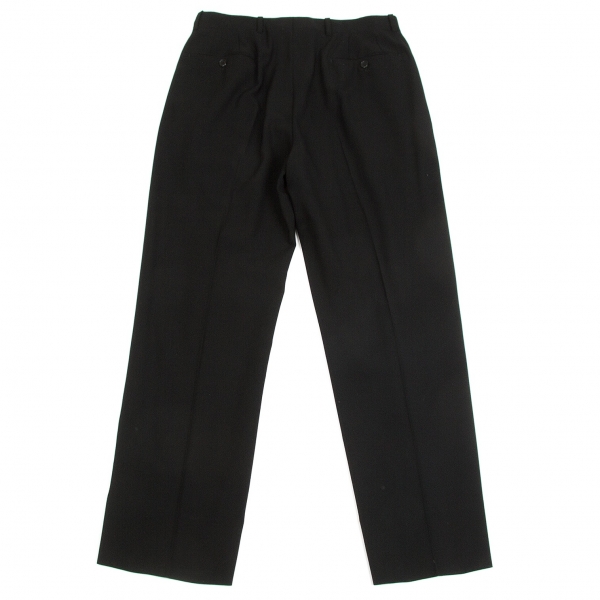 DKNY Wool Nylon Two Tuck Tapered Pants (Trousers) Black 32 | PLAYFUL