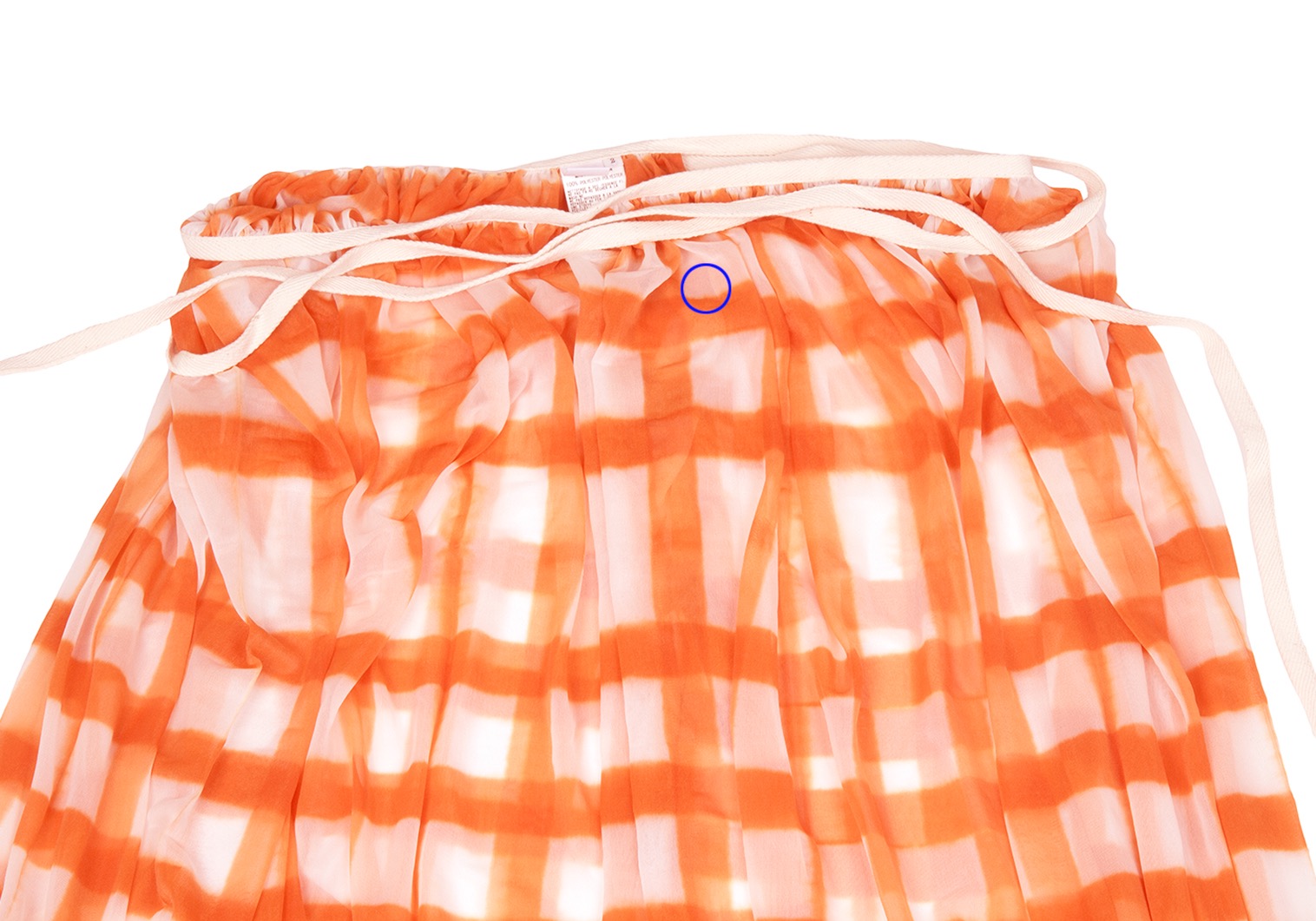 SALE】ワイズY's 格子柄シースルーラップスカート オレンジオフ2