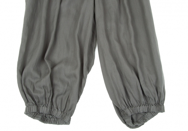 Y's Dyed Back Hem Lace Switching Design Pants (Trousers) Grey 3