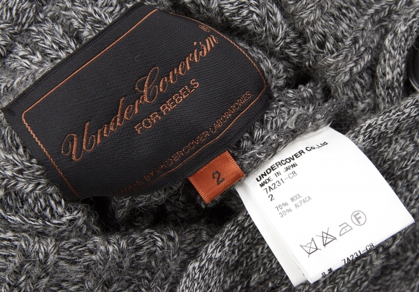 UNDERCOVER ISM Zip Design Knit Coat Grey 2 | PLAYFUL