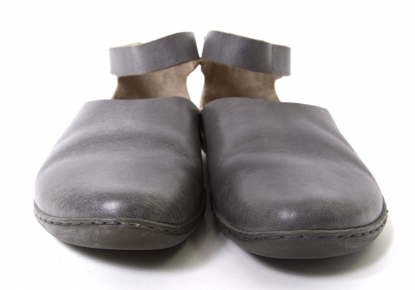 trippen Pan Leather Ballet Shoes Grey 36 | PLAYFUL