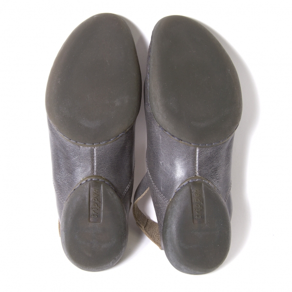 trippen Pan Leather Ballet Shoes Grey 36 | PLAYFUL