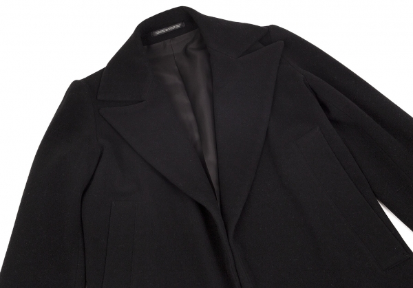 Y's Buttonless Coat Black 2 | PLAYFUL