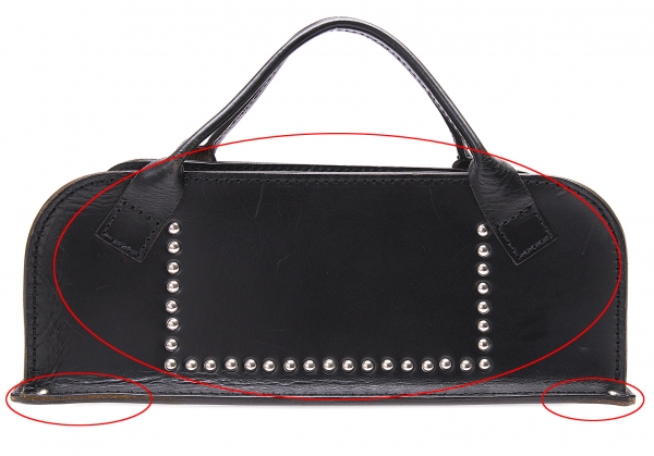 COMME des GARCONS Leather Studs Bag Black | PLAYFUL