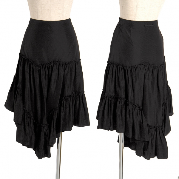 Jean Paul GAULTIER FEMME Lace Up Corset Design Skirt Black 40