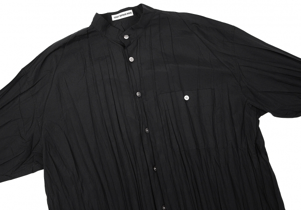 Issey Miyake 2000s Black Pleats Longsleeve Shirt · INTO