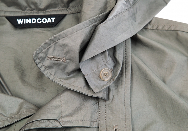 ウインドコートWINDCOAT フード脱着フライフロントナイロンロング