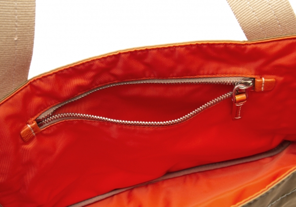 PRADA Side Zipper Design Leather Shoulder Bag Navy
