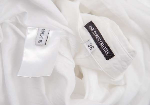 ANN DEMEULEMEESTER Long Sleeve Shirt White 36 | PLAYFUL