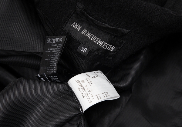 ANN DEMEULEMEESTER Long Jacket Black 36 | PLAYFUL