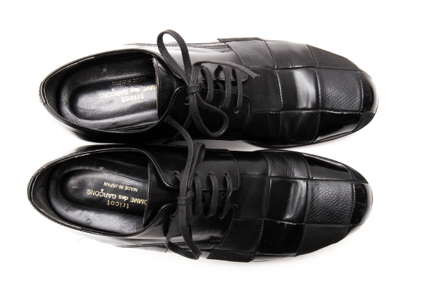 Tricot Comme Des Garcons Patchwork Leather Shoes Black Us 5 5 Playful