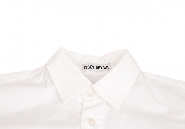 イッセイミヤケISSEY MIYAKE サイドドローコードデザインシャツ 白M